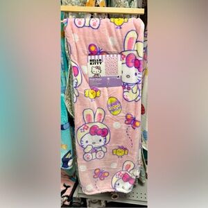 NEW RELEASE easter hello kitty plush blanket throw